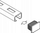 Kapak përfundimtar Walraven Finishing Cap WM 30x30mm, për profile BIS RapidRail, i zi