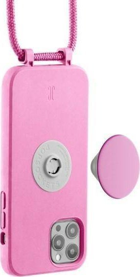 Kllëf telefoni Je PopGrip iPhone 12 12 Pro, 6.1", me varëse, rozë pastel