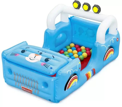 Pishinë fryrëse me topa Bestway Smilin' Safari, 117 x 76 x 61cm, 25 topa, blu