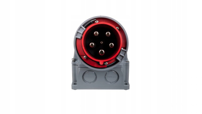 Prizë murale Power Twist 545-6, 125A, 5P 400V, e kuqe IP67
