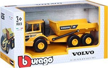 Lodër kamion Burago Volvo A25G, i verdhë