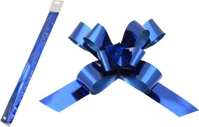 Shirit dekorativ Pull-up, 2cm, 50cm, blu metalik