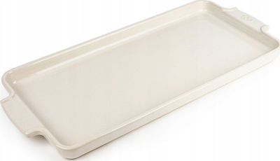 Pjatë qeramike Peugeot Appetizer Platter, për furrë, ngjyrë ecru