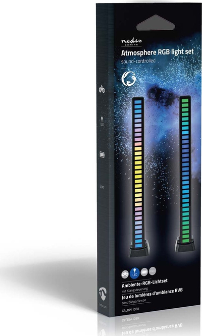 Dekor ndriçimi LED Nedis GALDP110BK, 64 LED, RGB, i zi