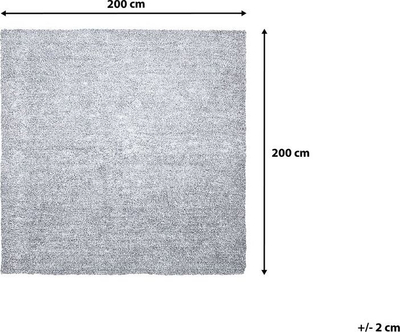 Tapet shaggy Beliani DEMRE, 200x200 cm, poliester, gri