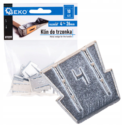 Set dhëmbëzash metalike Geko G72217, për doreza veglash 4–26mm, 10 copë, argjendtë