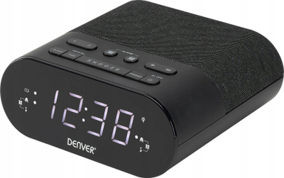 Radio me orë Denver CRQ-107, FM, ekran LED, e zezë
