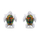 Set bizhuterish BRILIO SET235WBC, argjend, opal i errët, në formë breshke