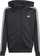 Bluzë me kapuç adidas TR-ES 3 Stripes Full-Zip Hoody Jr HY1102, me zinxhir, për fëmijë, e zezë