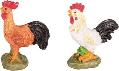 Set me figura gjelash dekorativë polyresin, 4 copë, shumëngjyrësh