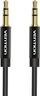 Kabllo audio Vention Fabric Braided, 3.5mm mashkull‑mashkull, 1.5m, e zezë
