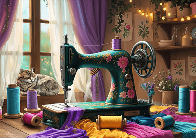 Puzzle Trefl My Sewing Workshop, 1000 pjesë, shumëngjyrësh