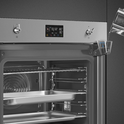 Furrë SMEG Classica SO6302S3PX, 60cm, 3000 W, e hirtë/zezë