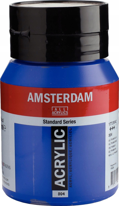 Bojë akrilike Amsterdam Standard Series 504, 500ml, ultramarin, blu e errët