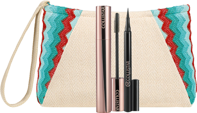 Set make up sysh Collistar Infinito, mascara Extra Black, eyeliner Black, pouch shumëngjyrësh