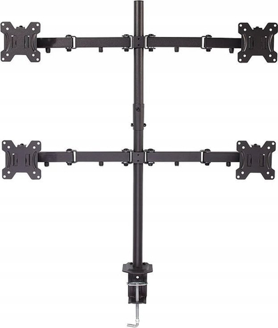 Mbajtëse tavoline për monitorë Lindy 40659, për 4 monitorë 17" 28", çelik, e zezë