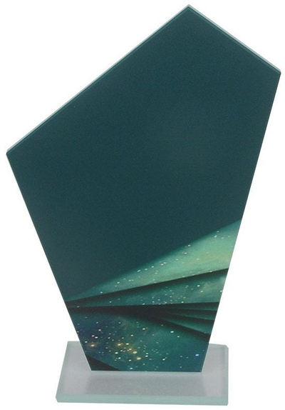 Trofe xhami Tryumf Glass Trophy QG06, transparent