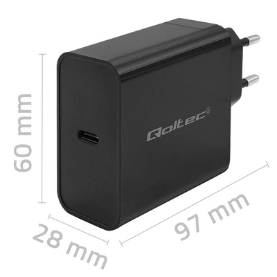 Adaptues Qoltec 52379, praktik, i zi