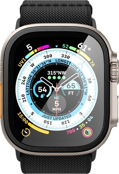 Mbrojtës ekrani Spigen Glass tR Slim Pro, për Apple Watch Ultra 2 49mm, xham i fortë, i zi