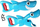 Lodër banje Leantoys Bath Game Shark Fish Hunter, set peshkaqen me peshq, shumëngjyrëshe