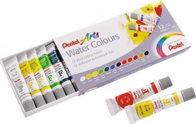 Сет водени бои Pentel WFRS-12, 12 туби, 5 ml