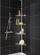 Raft dushi teleskopik Wenko Telescopic Shower Shelf, 275cm, 4 rafte, argjendtë