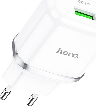 Karikues muri Hoco N3, USB me kabllo Type C, QC 3.0, i bardhë