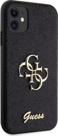 Kapak telefoni Guess GUHCN61HG4SGK, për iPhone 11 / Xr 6.1", hardcase me glitter, i zi