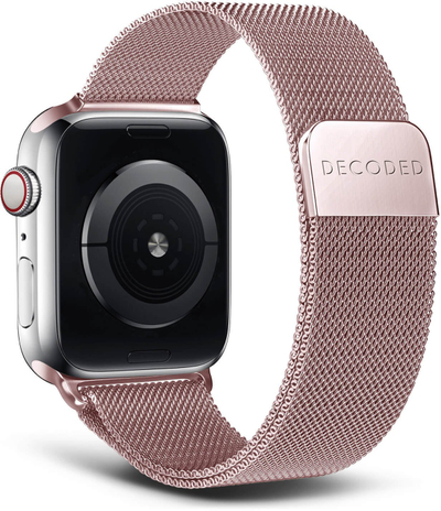 Rrip ore Apple Decoded Milano RoseGold, për Apple Watch 44 45 46 49mm, magnetik, rozë ari
