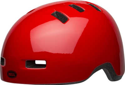 Kaskë biçiklete për kalamajt Bell Lil Ripper, In-Mold, XS 45-52 cm, e kuqe me shkëlqim
