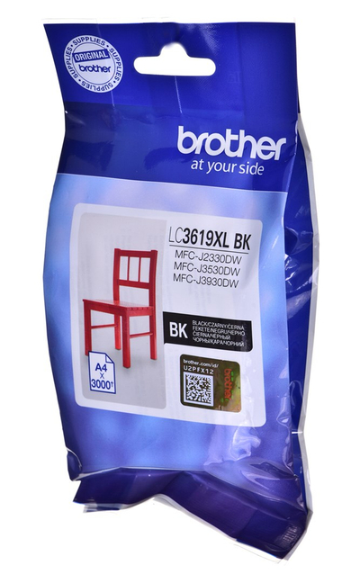 Ngjyrë për printer Brother LC3619XLBK, e zezë