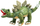 Lodër pellushi dinosauri Stegosaurus, 71cm, e gjelbër e errët