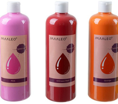 Set bojë posteri Maaleo 26340, 12 copë, 500ml, shumëngjyrëshe