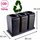 Koshi i riciklimit Soft Recycling Bin, 40L, me kemba mbajtsë, antracit