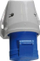 Prizë fikse industriale Base, 16A 3P 230V, IP44, blu