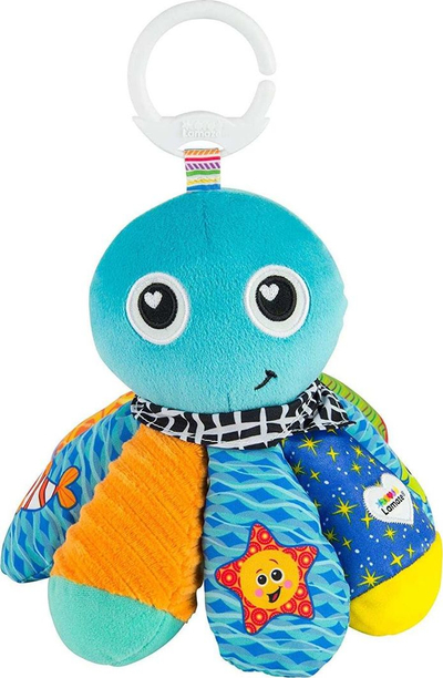 Lodër varëse bebe Lamaze Salty Sam Octopus, sensoriale, me kapëse Clip & Go, shumëngjyrëshe
