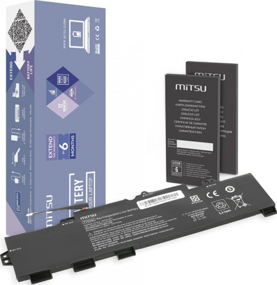 Bateri laptopi Mitsu TT03XL, 4400mAh, 11.1V, e zezë