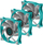 Ventilatorë për kasë Iceberg Thermal IceGALE Xtra, 120mm, set me 3 copë, ngjyrë teal