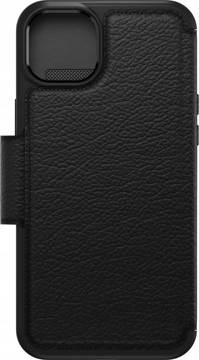 Kapak telefoni OtterBox Strada për iPhone 14 Plus, lëkurë, me kapak, i zi