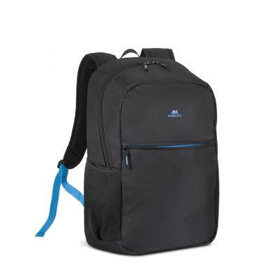 Çantë shpine për laptop RivaCase Regent, 17.3", e zezë / e kaltër