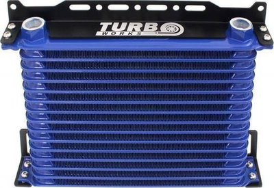 Mbajtëse radiatori vaji TurboWorks 262mm, set montimi, blu