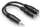 Kabllo ndarëse audio Hosa YMM-232, 3.5mm TRS mashkull në 2x 3.5mm TRS femër, i zi