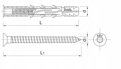 Tiple montimi Rawlplug FF1 Conical, 10x300mm, 1 copë
