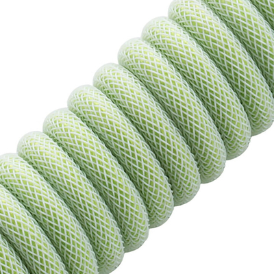 Kabllo spirale CableMod Pro, USB-C/USB-A, 1.5m, jeshile e çelët