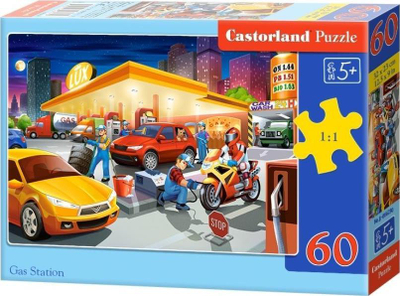 Puzzle për kalamaj Castorland Gas Station, 60 copa, shumëngjyrësh