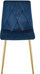 Karrige Oskar Libra, kadife blu navy, këmbë ari, set me 2 copë