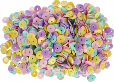 Cekina të rrumbullakëta STARPAK 531732, pastel, 42.5g