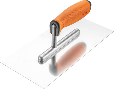 Mister lëmus NEO 50-166, 270x128mm, çelik inox, dorezë dy-materialshe portokalli