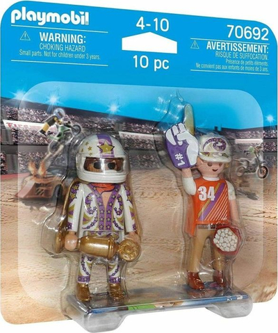 Set figurina Playmobil DuoPack Stunt Show Team 70692, 10 pjesë, plastikë, shumëngjyrëshe