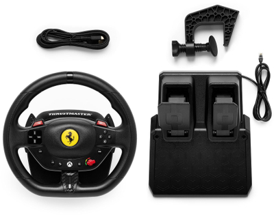 Тупаница за игри Thrustmaster T98 Ferrari 296 GTS, со педали, 240°, црна